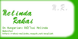 melinda rakai business card